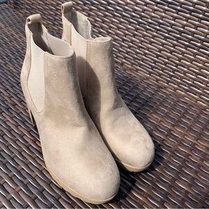 Soda Beige Ankle Booties